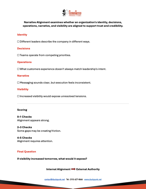 Narrative Alignment Quick Scan Assessment