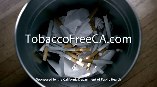 TobaccoFreeCA campaign ashtray end card